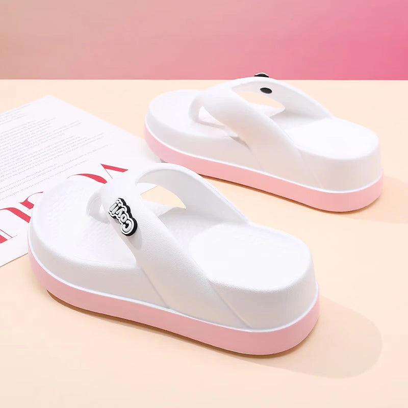 Height increasing beach slippers multiple colors turquoise coral yellow navy white