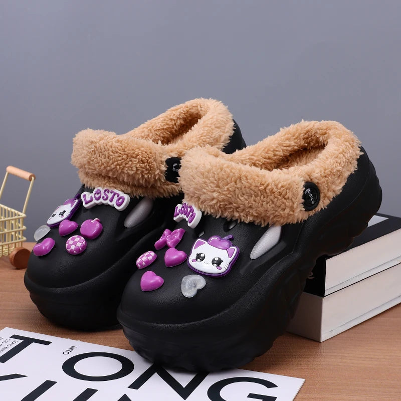 Winter house slippers for women indoor outdoor versatile use