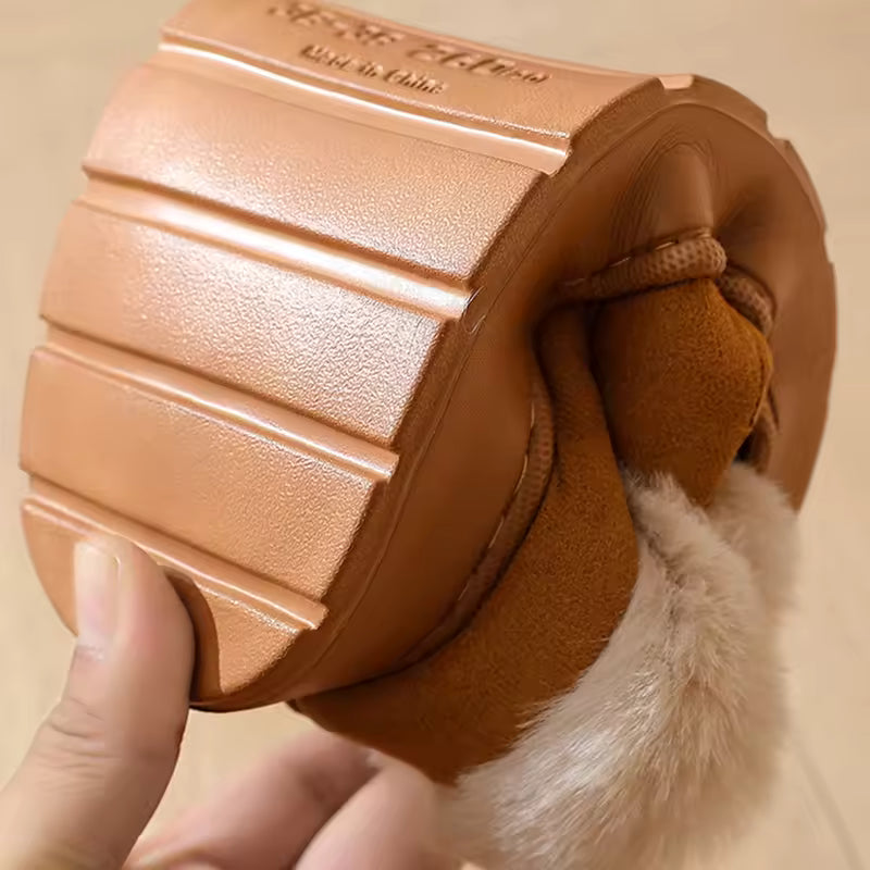 Best slippers for women displaying EvaCozy premium fleece texture