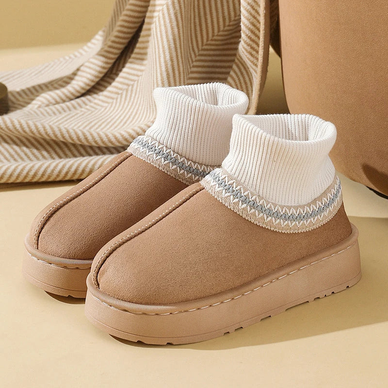 Comfortable winter plush ankle boots for women