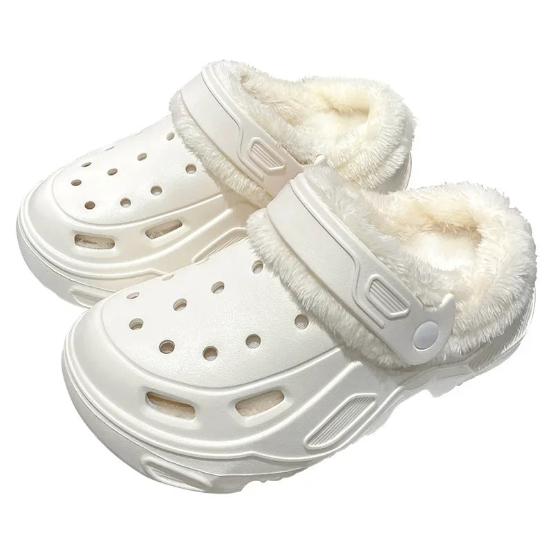 Lavender winter cushioned slippers with therapeutic cushioned support