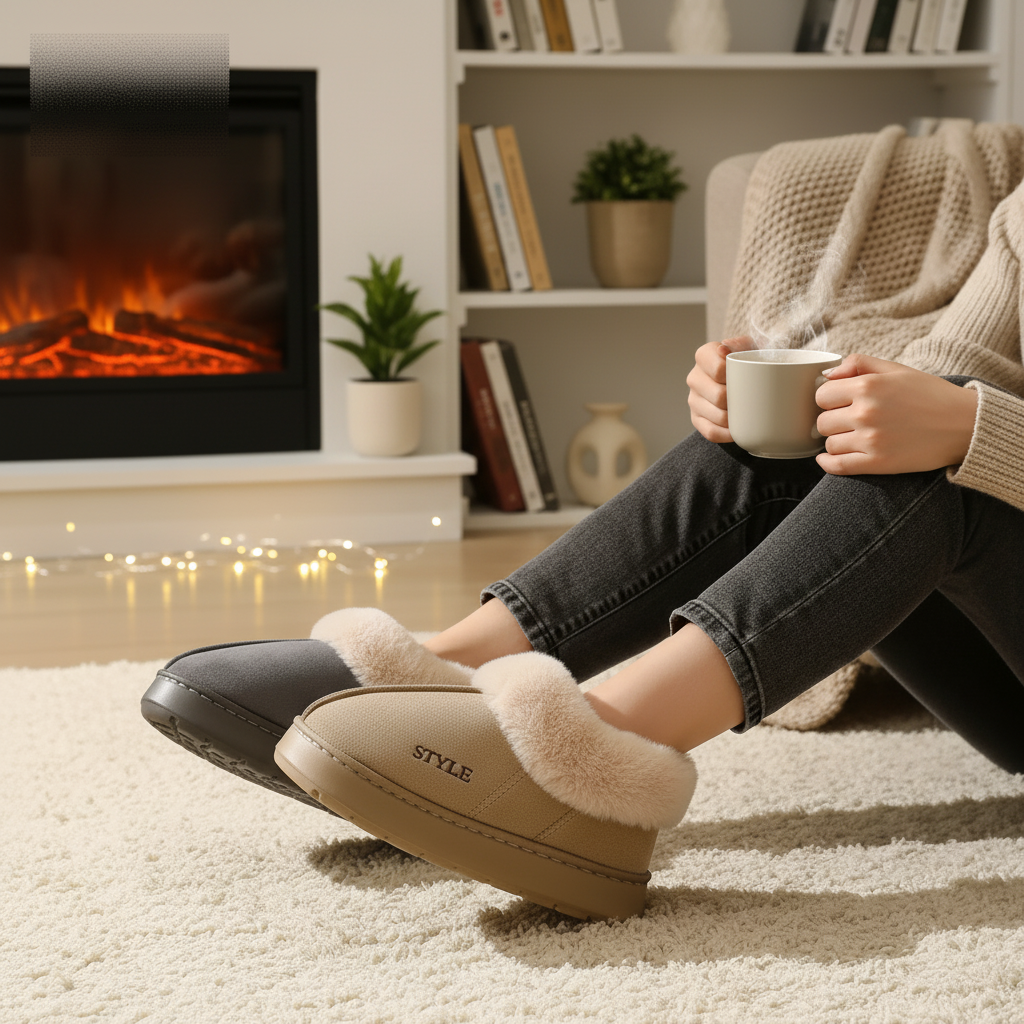 Winter slippers promotional banner