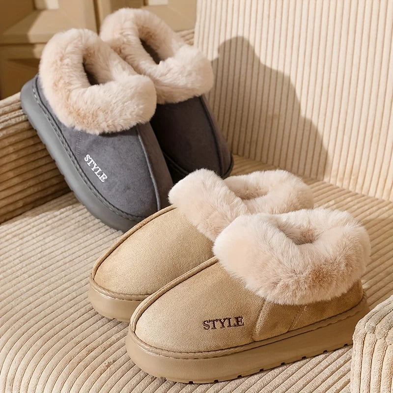 Soft fleece lined house slippers Canada - luxury indoor comfort
