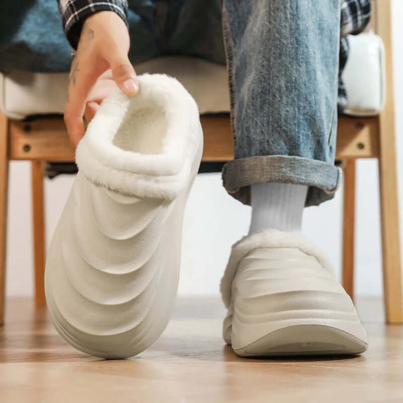 Side view of non-slip chef shoes showing oil-proof surface and grip sole