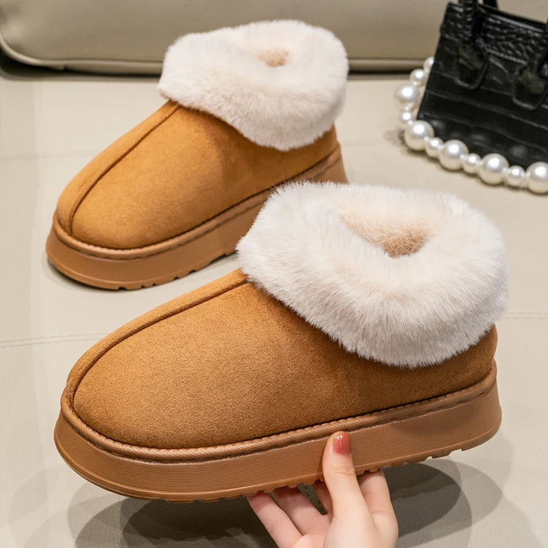 Thick sole winter slippers - cloud-like comfort for all-day wear in Canadian weather