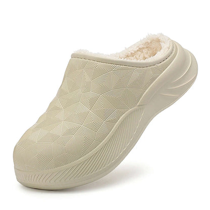 Warm waterproof slippers with fluffy winter lining