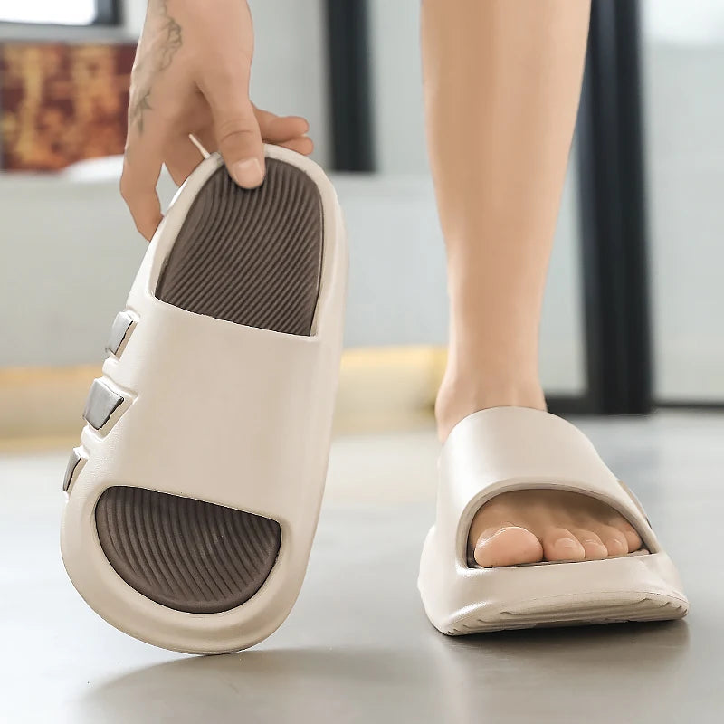 Non-slip EVA summer slippers multiple colors turquoise coral yellow black white