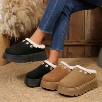 Winter Plush Platform Mules – Warm Furry Outdoor Slippers EvaCozy™