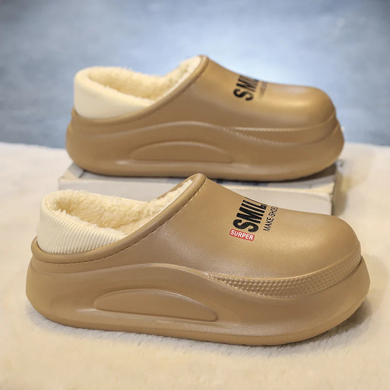 Women men winter slippers for indoor outdoor use