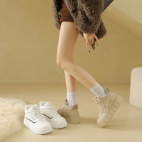 Winter Cotton High-Top Fleece Platform Women's Sneakers EvaCozy™