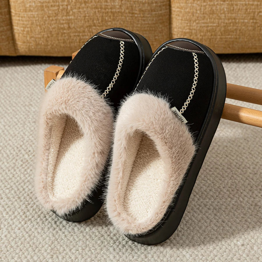 EvaCozy matching his and hers winter slippers - breathable comfortable house shoes