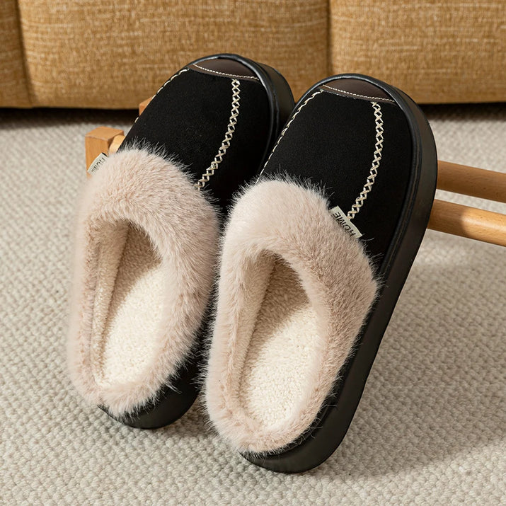 EvaCozy matching his and hers winter slippers - breathable comfortable house shoes