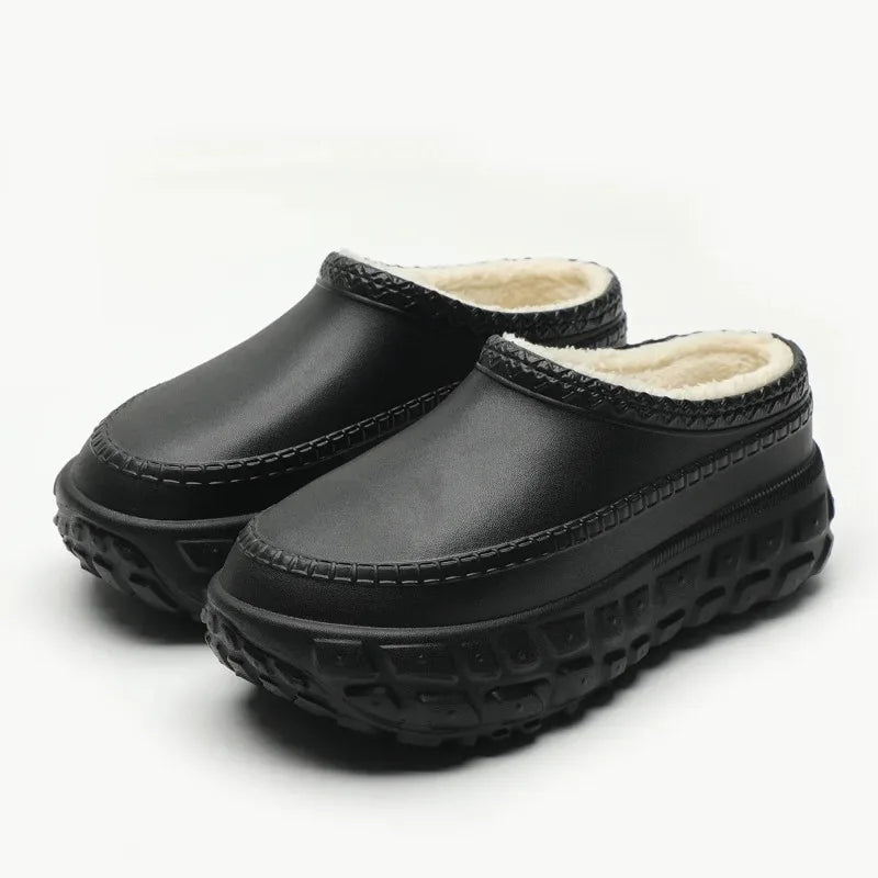 Best warm winter slippers - plush hairy cotton lining