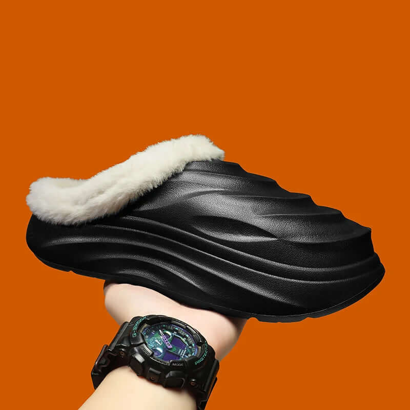 Chef wearing non-slip chef shoes in professional restaurant kitchen