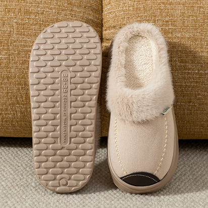 EvaCozy winter slippers side view - thick soled non-slip couple's home footwear