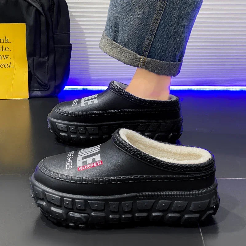 Women winter cotton slippers - warm thickened construction