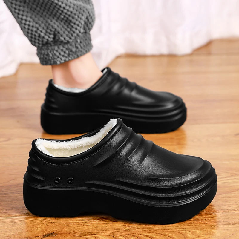 Waterproof chef shoes for men with anti-slip EVA outsole