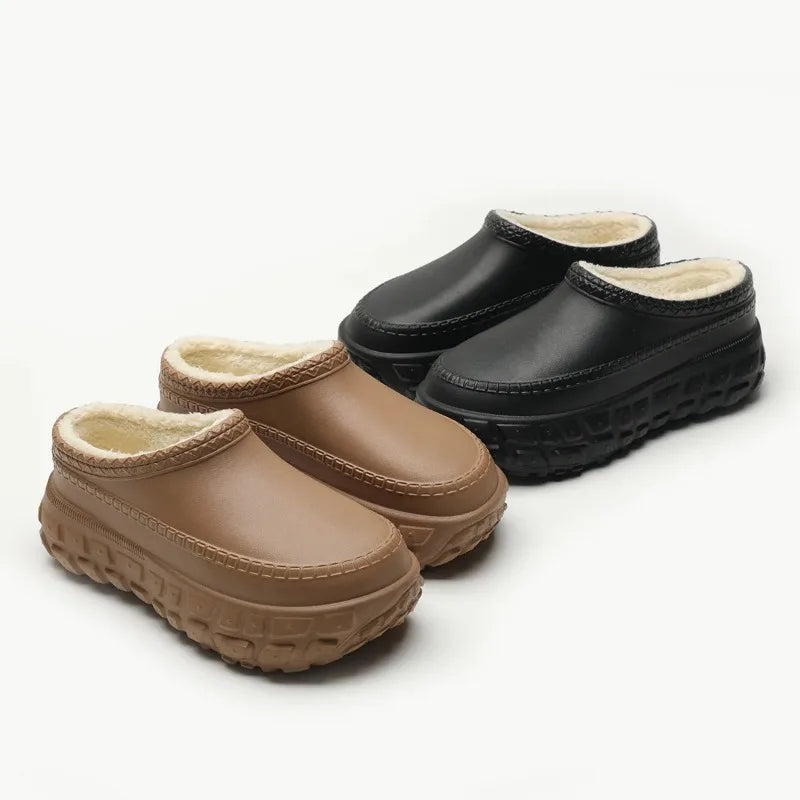 Best warm winter slippers with platform sole design