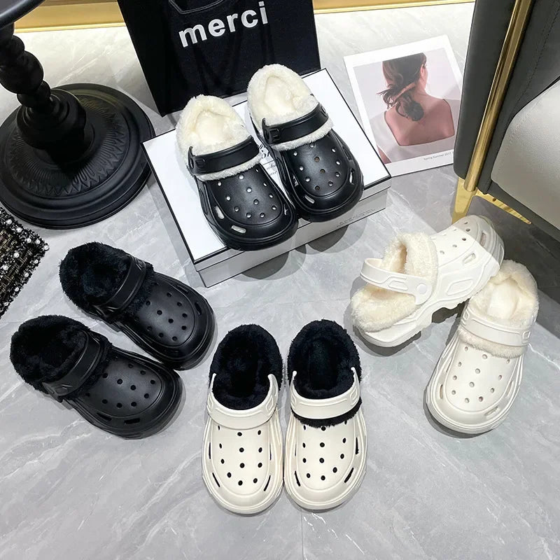 Winter cushioned slippers multiple colors cream gray beige burgundy navy