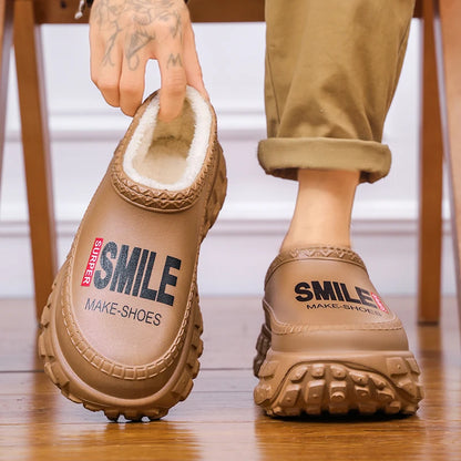 Women winter cotton slippers - non-slip outdoor view