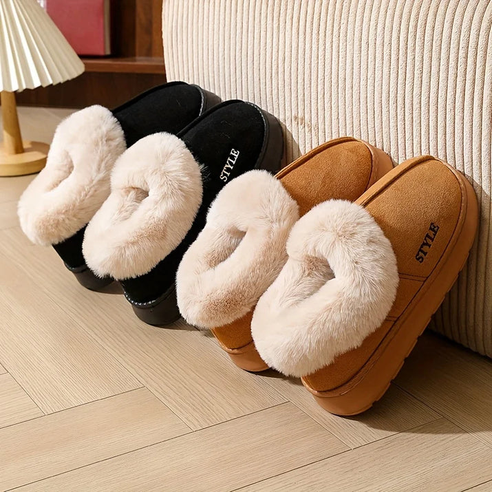 Thick sole fleece lined slippers Canada - premium winter footwear