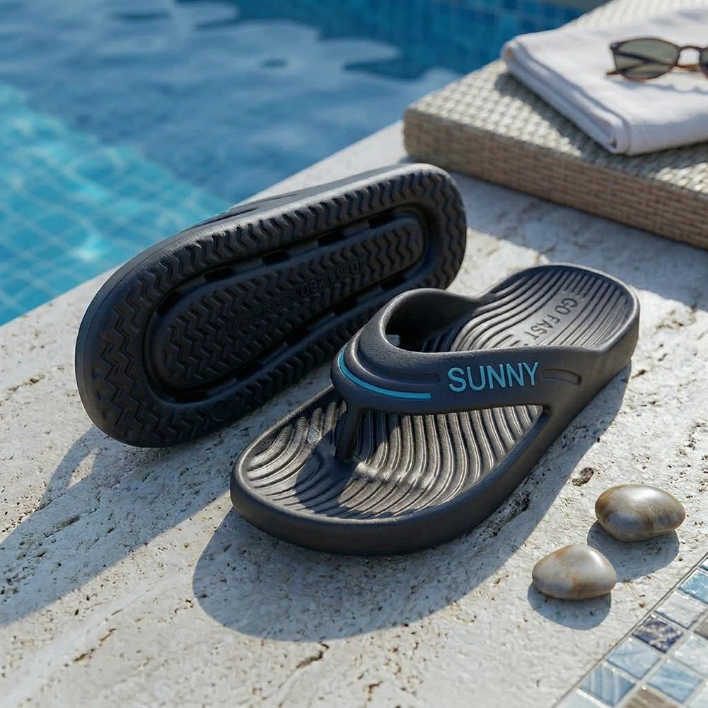 Lightweight EVA Slide Sandals with Geometric Pattern - Open Toe Slip On mens lightweight eva slide sandals open toe geometric - Temu  main image 3