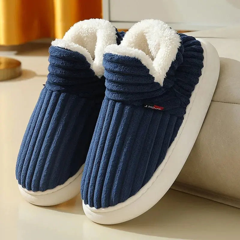 EvaCozy winter slippers in neutral tone - minimalist design meets cozy warmth